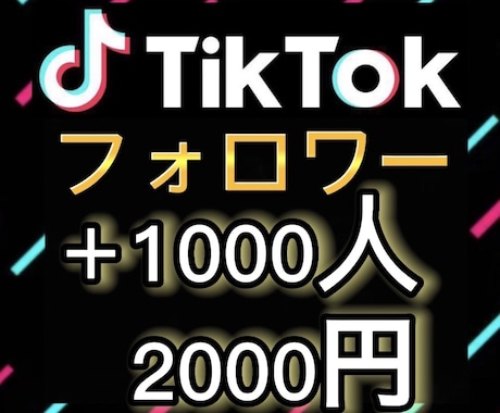 TikTok フォロワー数 1000人増加します 高品質、迅速対応しますので是非よろしくお願いします。 イメージ1