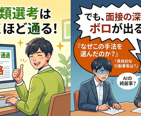 職務経歴書の面接ボロを徹底克服！言語化支援等します AIの完璧な書類を自分の言葉に！採用目線の模擬面接＆言語化 イメージ2