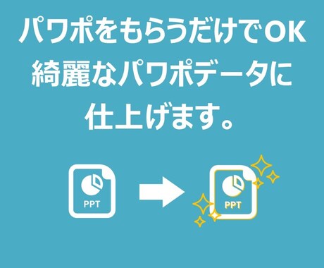 既存のパワポを見栄え良くリデザインします パワポをもらうだけで、 綺麗なパワポデータに仕上げます。 イメージ2
