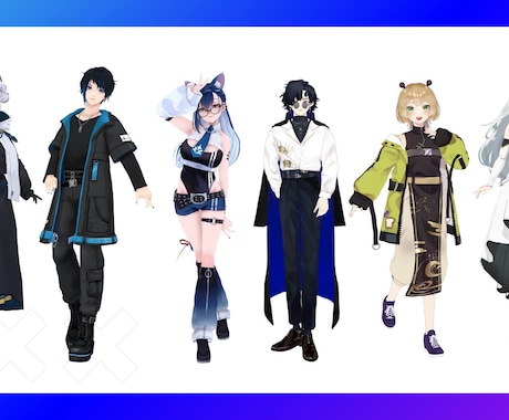 VRoidでオリジナル3Dモデルを作ります Vtuber、VRC等で使える３Dモデルです！商用利用可！ イメージ2