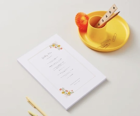 おしゃれ♡ 披露宴のお料理メニュー表つくります 印刷・無料配送対応可能です♪データのみの納品ももちろん◎ イメージ2