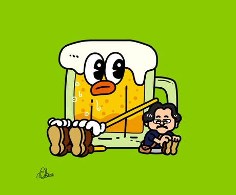 会話広がる！似顔絵と好きなものペアでお描きします 名刺やアイコンにピッタリ！ポップでキュートな似顔絵！ イメージ2
