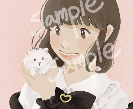 アイコン、ヘッダー、挿絵、1枚絵を制作します アナログ風のほんわかイラストお描きします！ イメージ2