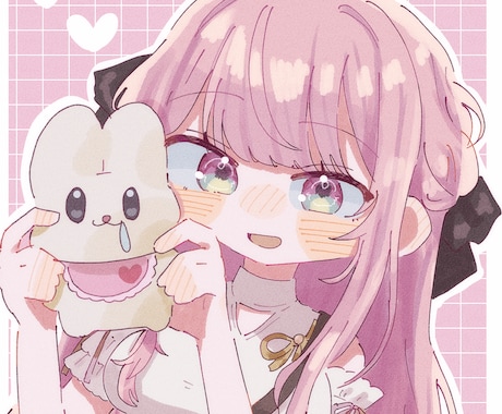 商用利用OK！ゆるかわいいアイコンイラスト描きます SNSアイコンへぜひ！ふんわり手描きイラスト描きます！ イメージ2