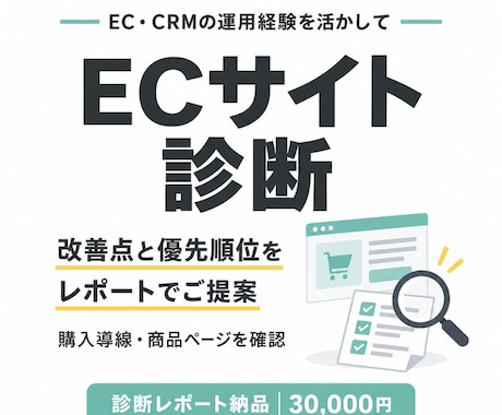 ECサイトを診断し改善策をレポートでご提案します イメージ1