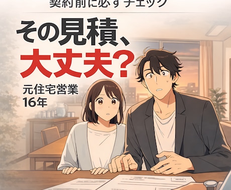 契約前に必須｜見積の落とし穴チェックします 営業経験者だから分かる、本当に確認すべきポイント イメージ1