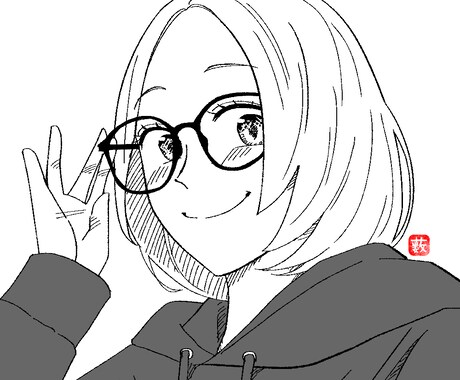 モノクロ漫画風SNSアイコン描きます 漫画の主人公みたいに魅力を凝縮★ イメージ1
