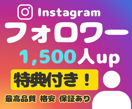 Instagram外国人フォロワーを増やします 【特典でいいね+1000】保証あり★オプションで再生数 イメージ1