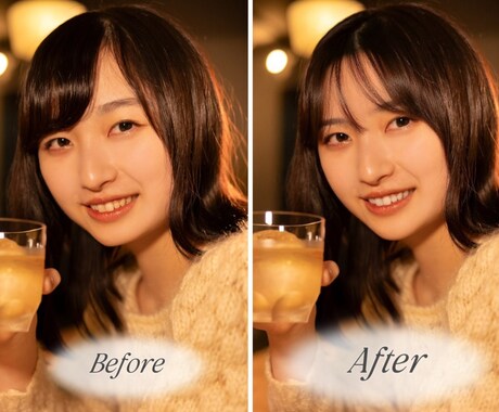 マッチングアプリでモテる顔に加工【別人級】にします プロフ画像、インフルエンサー、ウェディング、ナイトワーク イメージ2