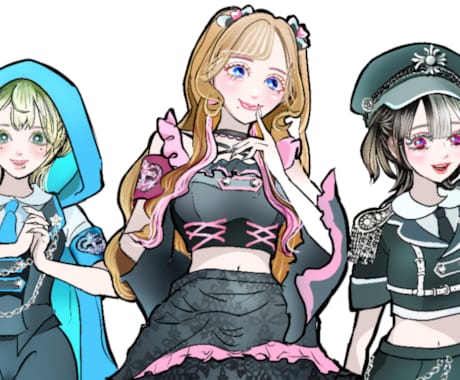 アイドル生誕Tシャツイラスト作成します 似顔絵感なイラストでメロい立ち絵イラストを作成 イメージ2