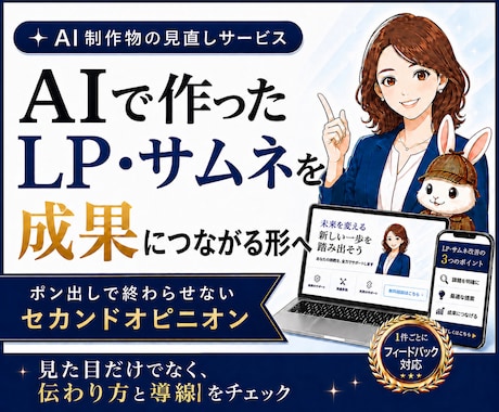 AIポン出し画像・LPの改善点を診断します イメージ1