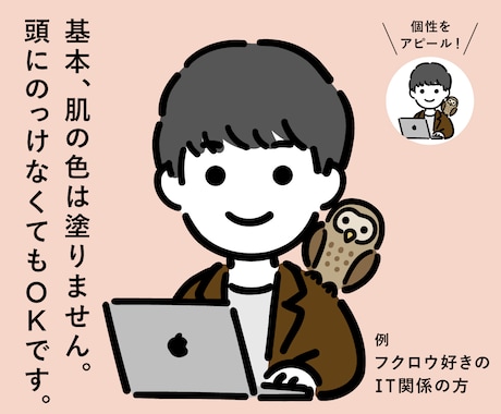 頭になんでものっけるアイコン描きます 好きなものを頭にのっけて、自己アピールに活用してください！ イメージ2