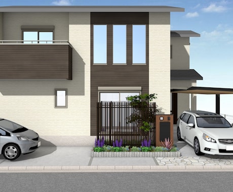新築戸建住宅の外構図面を3Ｄパースで作ります 【今だけお値引き！】現役プランナーと創る理想のエクステリア イメージ2