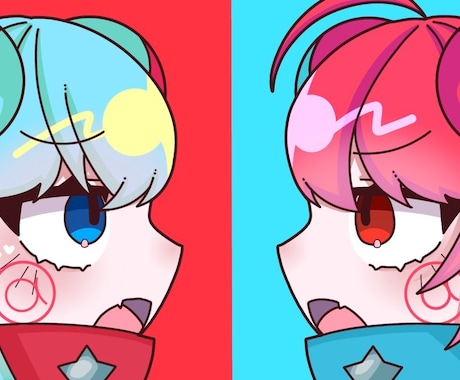 歌ってみたのサムネイル描きます お菓子代稼がせてください。キャラの可愛さを最大限魅せます。 イメージ1