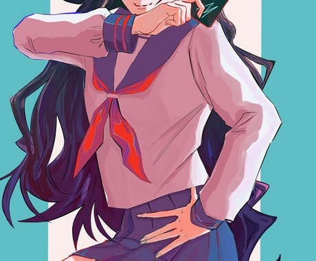 SNS用アイコン、オリジナルイラスト描きます かっこいい綺麗な女の子を描くのが得意です！！ イメージ2
