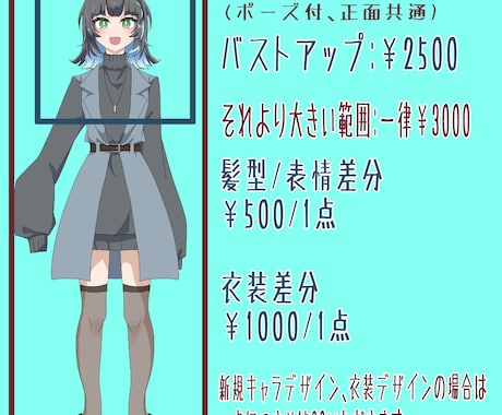 最短3日！商用込SD〜全身キャライラスト描きます 動画やIRIAM用の立ち絵〜SDまでなんでも承ります イメージ2