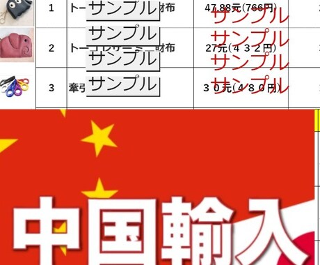 中国輸入商品リスト10商品の提供になります リサーチが苦手な方や時間が取れない方必見 イメージ2