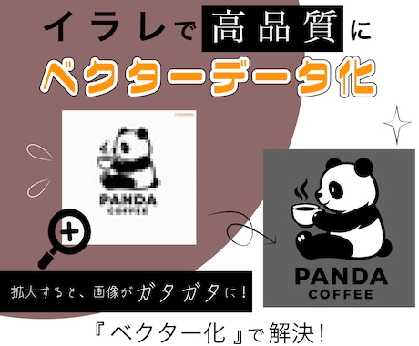 あなたのロゴ・画像をベクターデータ化します 依頼初心者さんにやさしいサービス★高品質★ イメージ1