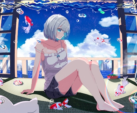 かわいい女の子と爽やかな雰囲気のイラストを描きます あなたのイメージに合うイラストを制作します！ イメージ2