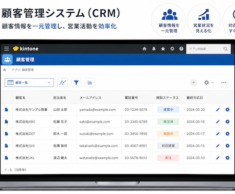 kintoneで案件・顧客・見積管理を自動化します Excelから脱却！要件整理から設計・構築・運用改善まで対応 イメージ2