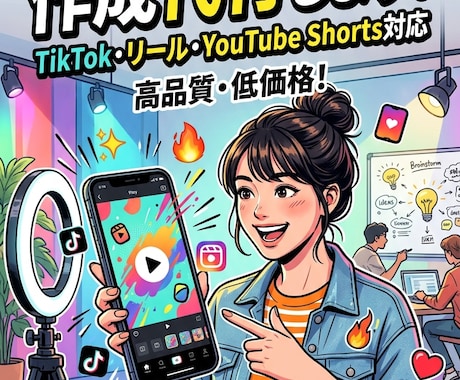 縦型動画の動画編集行います イメージ1