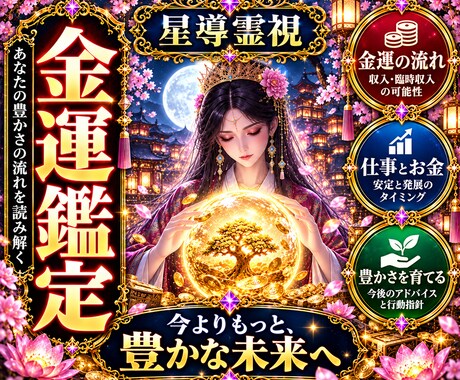 あなたの金運とお金の流れを読み解きます イメージ1