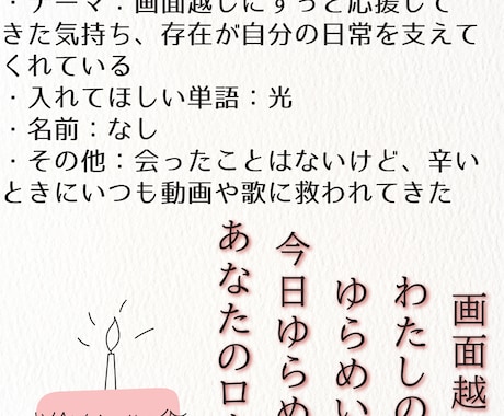 誕生日に！名入りオーダーメイド短歌作ります 大切な人への誕生日プレゼントに、世界でひとつの言葉を イメージ2
