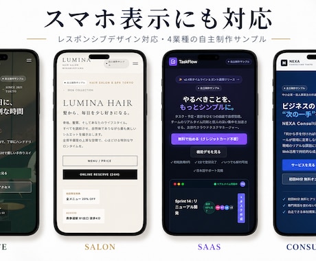 シンプルで見やすいWebサイトを制作します イメージ1