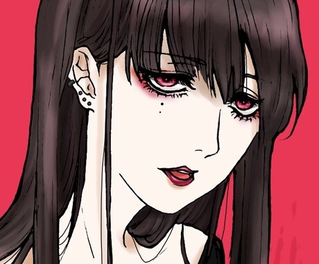 SNS用アイコン描きます おしゃれな子やダークな雰囲気の子など。気軽にご相談ください！ イメージ2