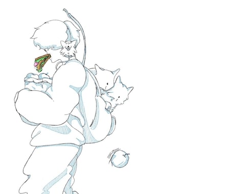 SNSアイコン用等様々なイラスト作成します あなたを表す作品を作成します。 イメージ1