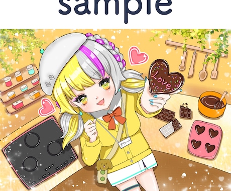 可愛い女の子の一枚絵・立ち絵描きます 平成レトロ・女児テイストでキュートな美少女が得意♡ イメージ2