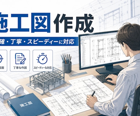 建築施工図の修正、施工計画図の作成します イメージ1