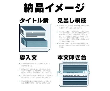 SEO記事の構成＋下書きをわかりやすく作成します 見出しで止まる記事、先まで進めます イメージ2