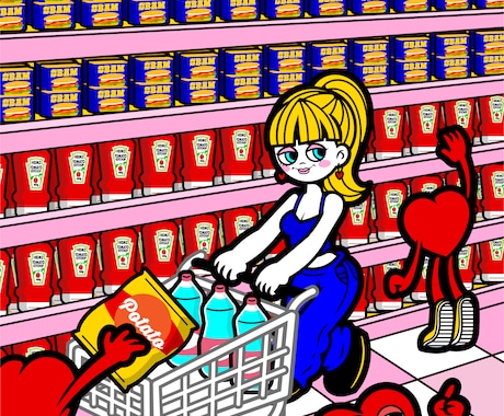 レトロ&ポップ&カートゥーンなキャラクター描きます グッズやポスター、MVなどに展開可能です イメージ2