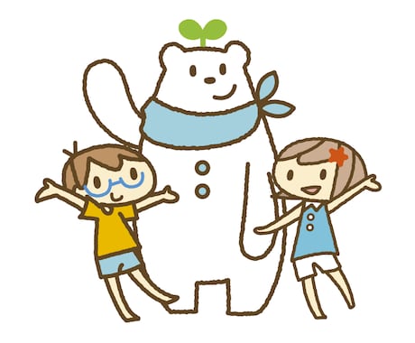 子ども向けのカットイラスト制作します シンプルで可愛い・子どもや動物のデフォルメイラスト イメージ2