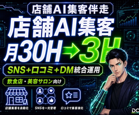 店舗AI集客｜SNS・口コミ・MEOを内製化します 代行に頼らず業界別テンプレ×ビデオ伴走で集客を仕組み化します イメージ1
