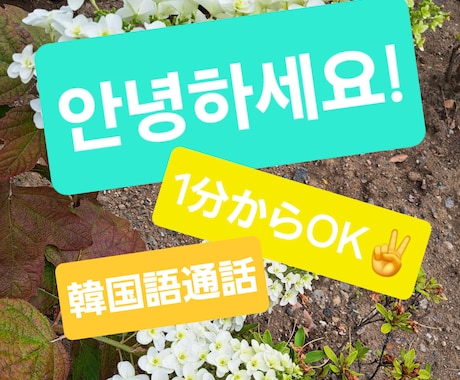 韓国語(한국말)でお試し電話できます 勉強した韓国語で気軽に話してみたい方！１分からでもOK！！ イメージ1