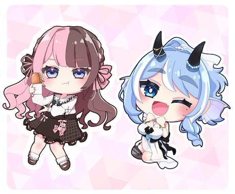 かわいいミニキャライラストを制作します グッズや収益化チャンネルに使えるミニキャラ描きます！ イメージ2