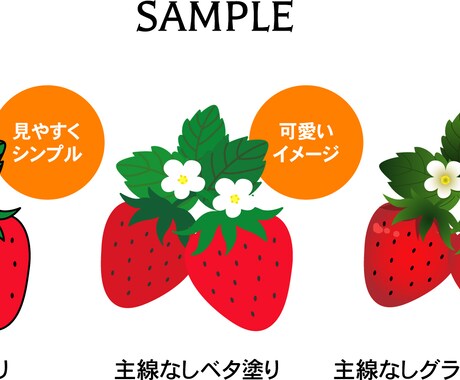 Illustratorで植物・果物イラスト作ります 拡大・縮小してもきれいなaiデータのイラスト作成！ イメージ1