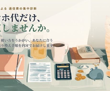 スマホ代だけ集中診断｜通信費の下げ方を教えます イメージ1