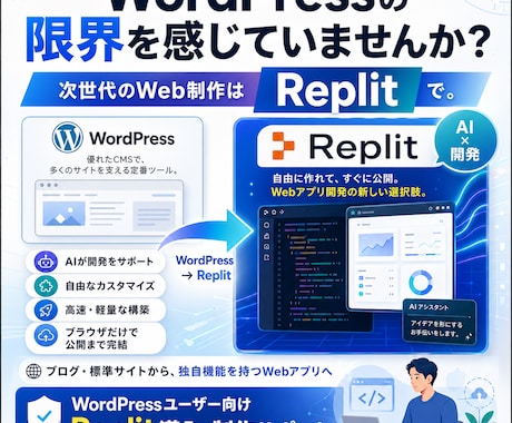 次世代のWeb制作「Replit」をご紹介します WordPress以外の選択肢、Web制作は「Replit」 イメージ2