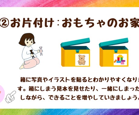 おうち療育カードをお届けします 未就学児ママへ★1日1枚！おうち療育ヘルプカード7枚セット☆ イメージ2
