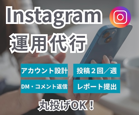 1ヶ月間、Instagramの運用代行致します 丸投げOK！あなたのお店、認知度UPさせます！ イメージ1