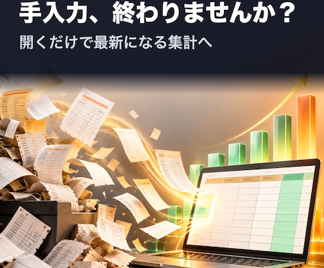 売上集計の手入力をやめて自動更新にします イメージ1