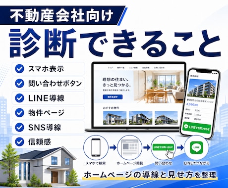 不動産会社HPの導線診断します 問い合わせにつながる改善点を提案 イメージ2