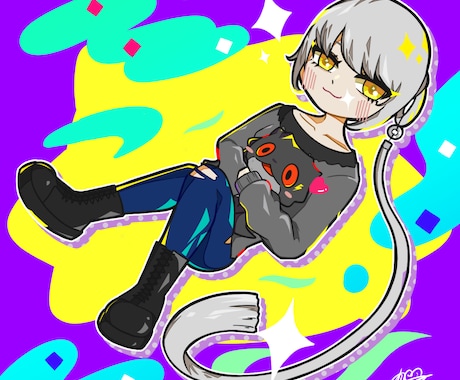 派手かわビビッド!視線を惹きつけるアイコン描きます イメージ1