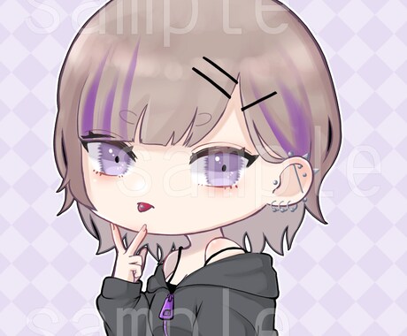 SNSアイコンに使えるイラスト、作成します 洋風の可愛いから和風の妖艶までお任せください！ イメージ1