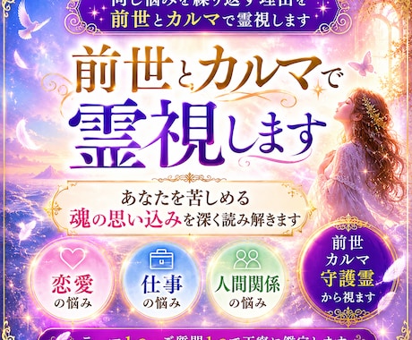 同じ悩みを繰り返す理由を前世とカルマで霊視します あなたを苦しめる魂の思い込みを深く読み解きます イメージ1