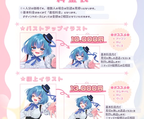 商用利用可♪華やかでかわいいイラストお描きします Vtuber・フラスタ・応援広告等、幅広く対応してます◎ イメージ2