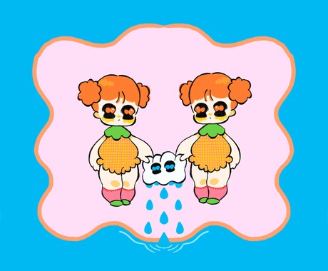 あなたの『かわいい』をポップに描きます 目がモクモクのかわいい子たちであなたのアイコン作ります☁️ イメージ2